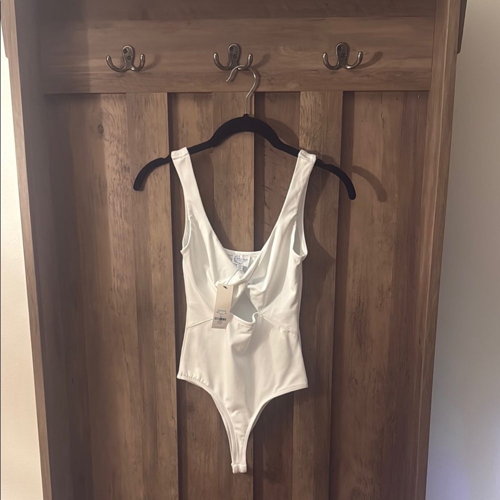 Francesca's Collections White Bodysuit Classic Design